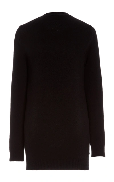 Shop Prada Crewneck Cashmere Sweater In Black