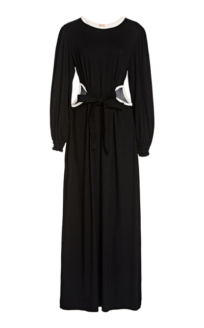 Shop Johanna Ortiz Straight To The Moon Cutout Jersey Maxi Dress In Black