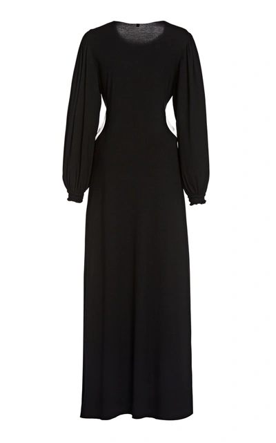 Shop Johanna Ortiz Straight To The Moon Cutout Jersey Maxi Dress In Black