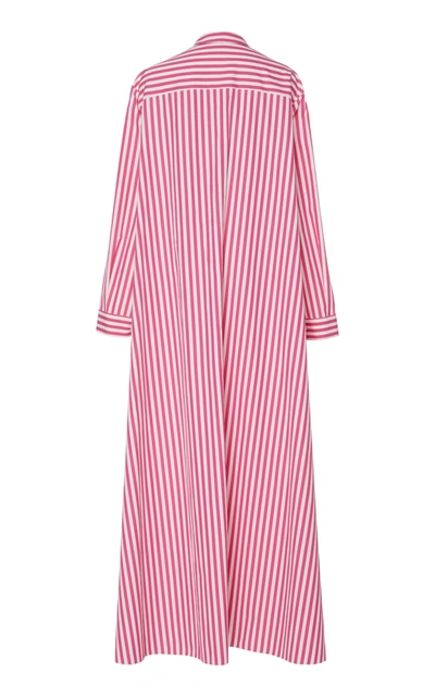 Shop Maison Rabih Kayrouz Striped Maxi Shirt Dress