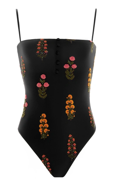 Shop Agua By Agua Bendita Women's Durazno Dahlia One-piece Swimsuit In Floral