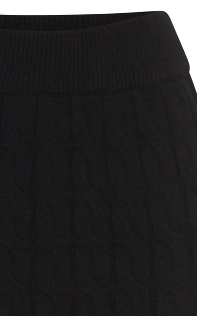 Shop Anna Quan Women's Malory Cable-knit Pencil Skirt In Brown,black