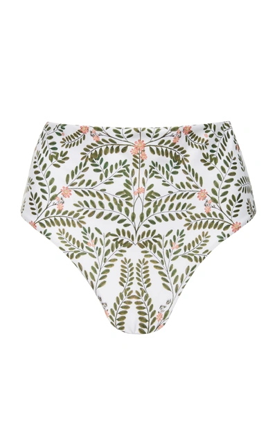 Shop Agua By Agua Bendita Alicia Printed Bikini Briefs In White