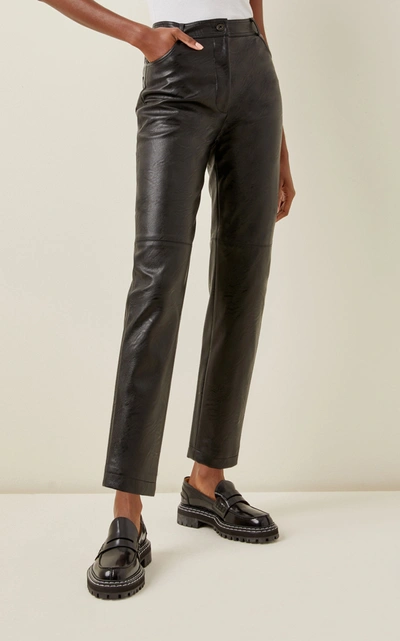 Shop Stella Mccartney Hailey Vegan Leather Skinny Pants In Black
