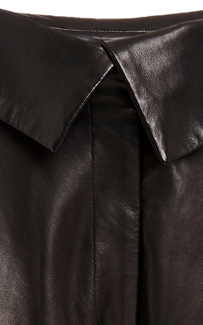 Shop Proenza Schouler Women's Leather Tapered Pants In Black