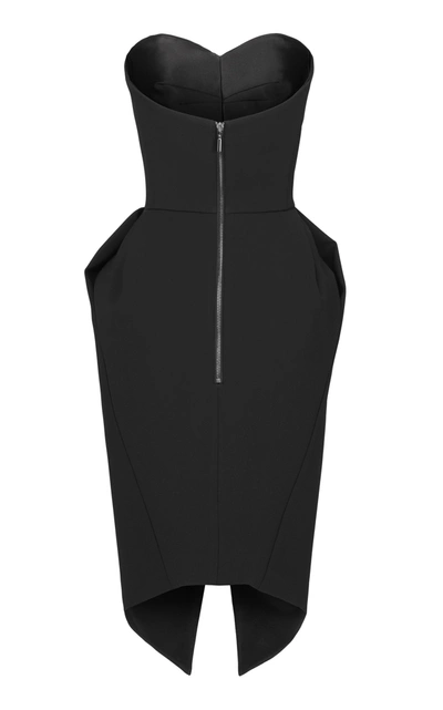 Shop Maticevski Neuron Pleated Cady Mini Dress In Black