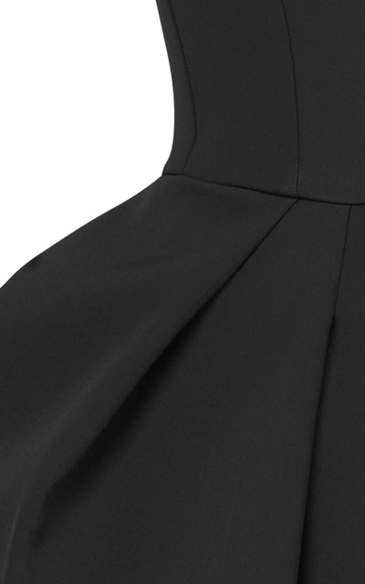 Shop Maticevski Neuron Pleated Cady Mini Dress In Black