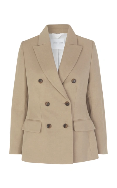 Shop Samsã¸e Samsã¸e Miroux Blazer In Neutral