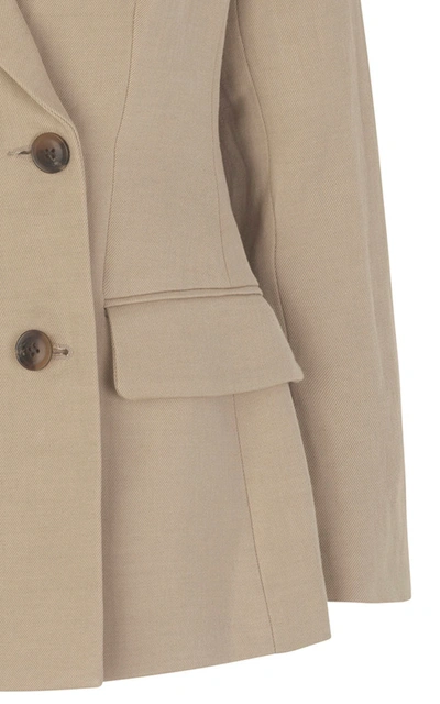 Shop Samsã¸e Samsã¸e Miroux Blazer In Neutral