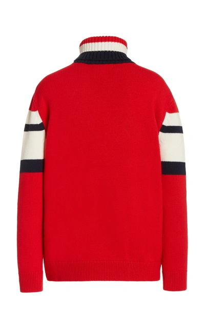 Shop Perfect Moment Women's Varde Wool Knit Sweater In Red