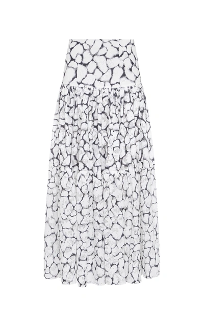 Shop Aje Rebellion Lace Midi Skirt In White