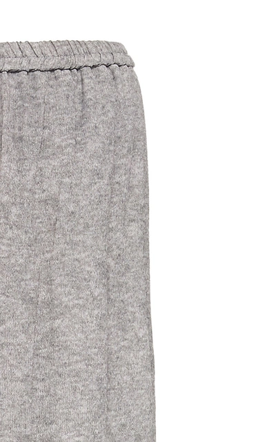 Shop Sally Lapointe Mã©lange Printed Viscose Wide-leg Pants In Grey