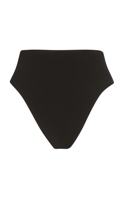 Shop Haight Stretch-crepe High-rise Bikini Briefs In Black