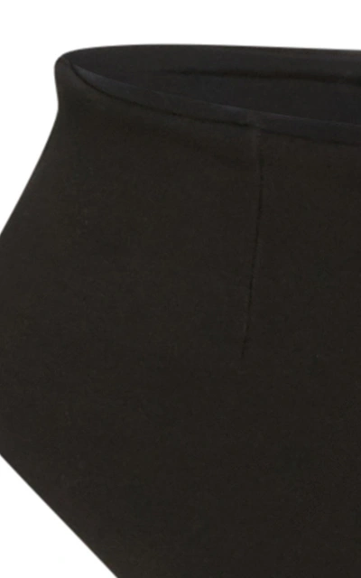 Shop Haight Stretch-crepe High-rise Bikini Briefs In Black