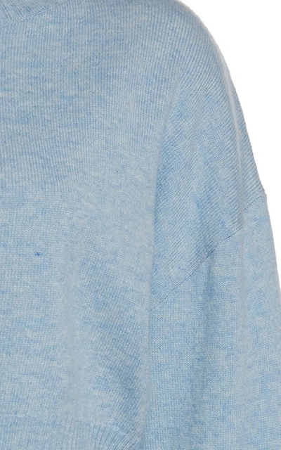 Shop Christopher Esber Oversized Tie-detailed Wool-blend Sweater In Blue