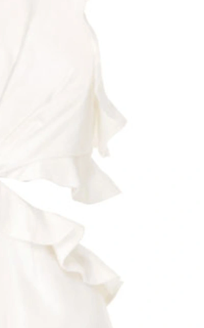Shop Zimmermann Women's The Lovestruck Linen Midi Dress In White