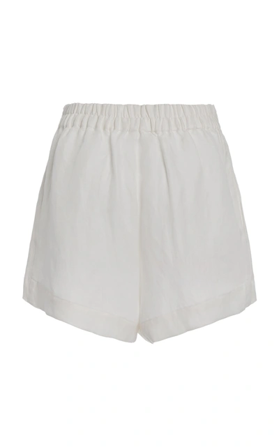 Shop Anemos Women's The Linen-blend Short Shorts In White