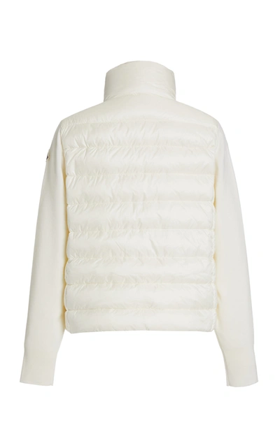 Shop Moncler Wool-trimmed Down Puffer Jacket In White