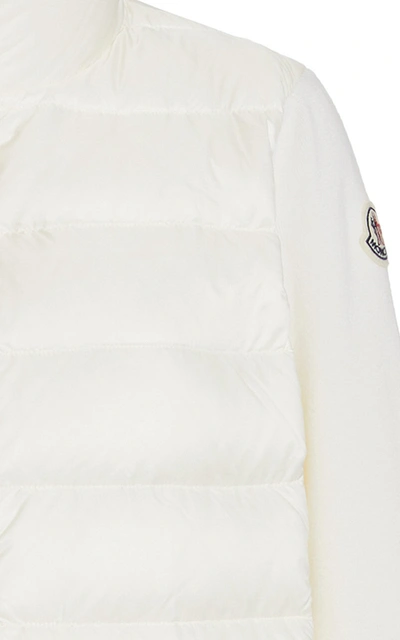 Shop Moncler Wool-trimmed Down Puffer Jacket In White