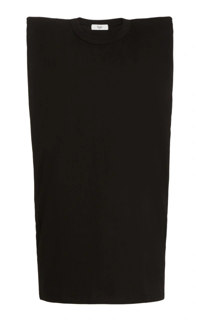 Shop The Frankie Shop Women's Tina Padded-shoulder Cotton T-shirt Dress In Black