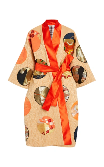 Shop Rianna + Nina Women's One Of A Kind M'o Exclusive Printed Reversible Obi Silk Coat In Multi