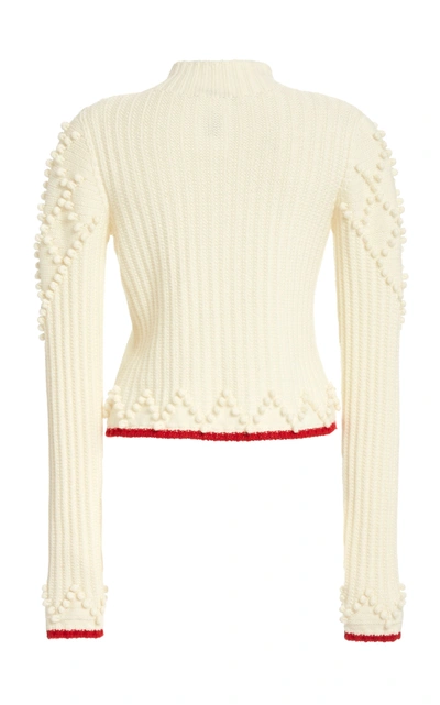 Shop Philosophy Di Lorenzo Serafini Embroidered Wool Sweater In White
