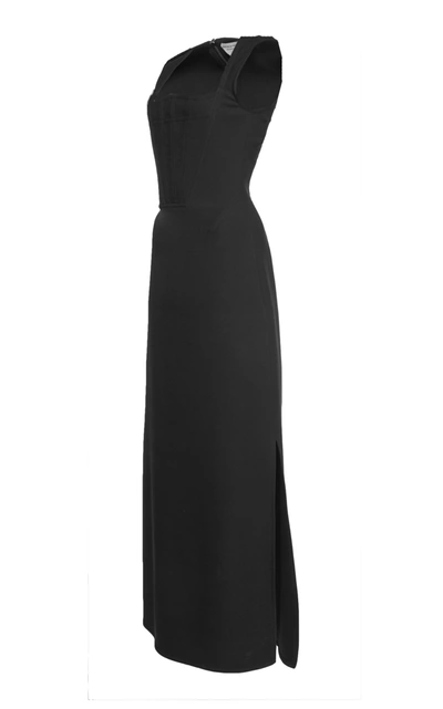 Shop Bottega Veneta Cady Midi Dress In Black
