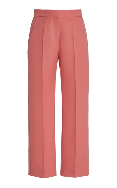 Shop Stella Mccartney Carlie Woven Flared Trousers In Pink