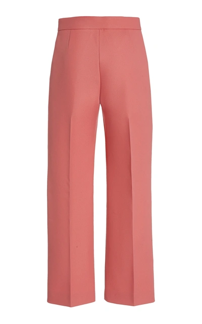 Shop Stella Mccartney Carlie Woven Flared Trousers In Pink