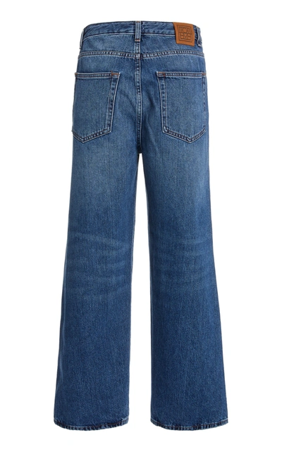 Shop Totême Flair Rigid High-rise Wide-leg Jeans In Medium Wash