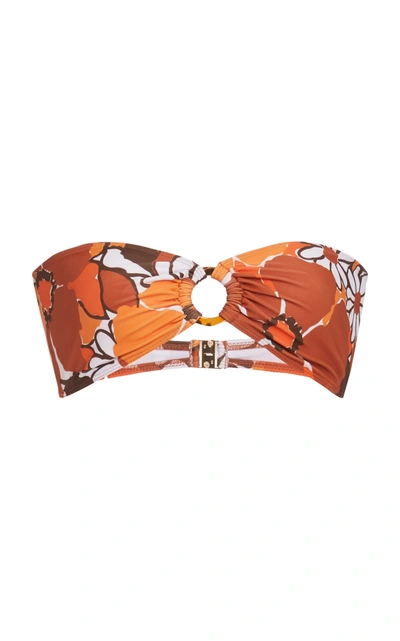 Shop Faithfull The Brand Women's Malady Ring-detailed Bandeau Bikini Top In Print