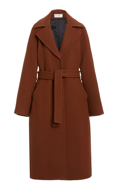 Shop Victoria Victoria Beckham Oversized Teddy Wool Coat In Brown