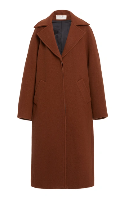 Shop Victoria Victoria Beckham Oversized Teddy Wool Coat In Brown