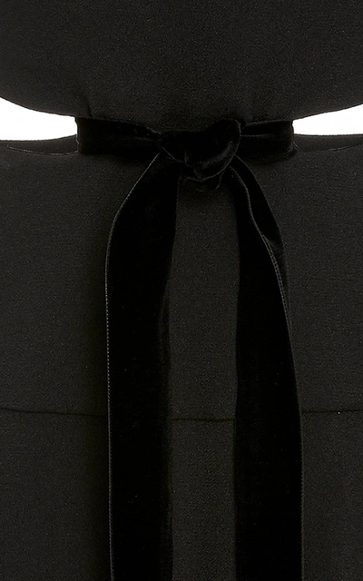 Shop Proenza Schouler Cut-out Viscose Crepe Dress In Black