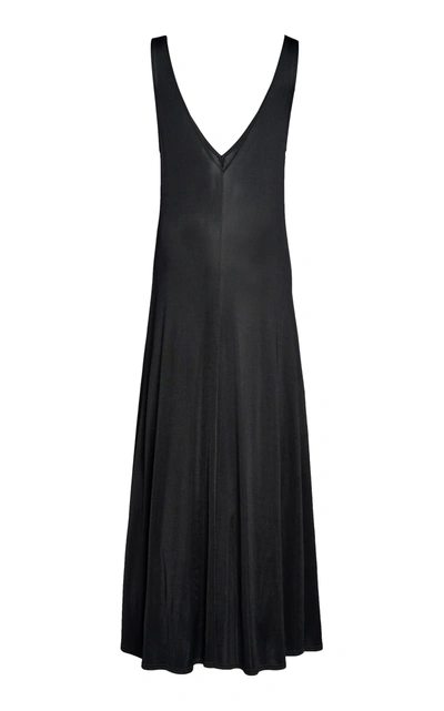 Shop Esse Studios Sleeveless Draped Jersey Dress In Black