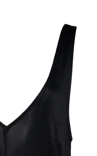 Shop Esse Studios Sleeveless Draped Jersey Dress In Black