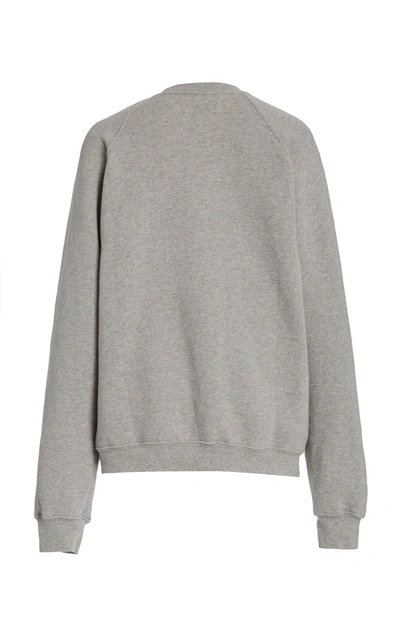Shop Les Tien Women's Classic Fleece Classic Raglan-sleeve Cotton Sweatshirt In Grey