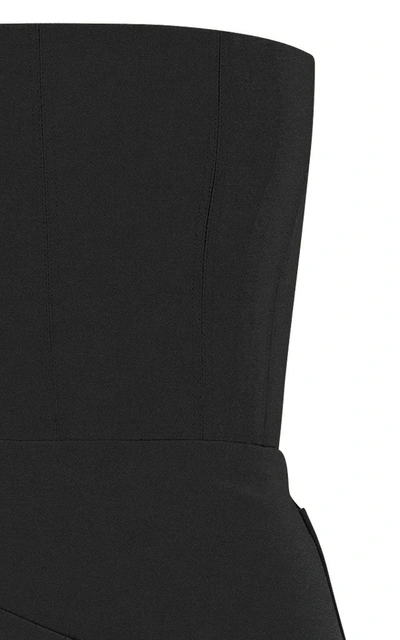 Shop Alex Perry Women's Exclusive Mena Ruched Stretch Crepe Midi Dress In Black