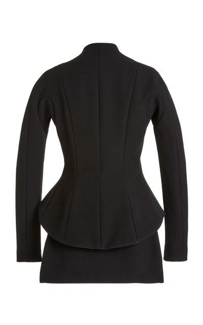 Shop A.w.a.k.e. Women's Asymmetric Stretch-cady Blazer In Black