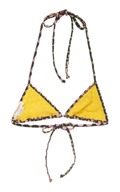 Shop La Doublej Ping Pong Paddle-print Bikini Top
