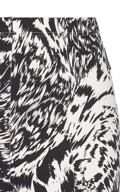 Shop Balenciaga Zebra-print Stretch-crepe Leggings In Animal