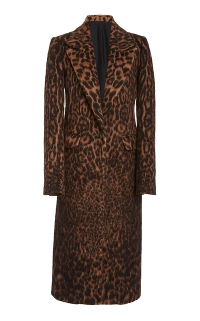 Shop Marina Moscone Women's Leopard-printed Sherpa Coat In Animal