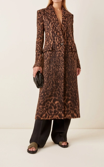 Shop Marina Moscone Women's Leopard-printed Sherpa Coat In Animal