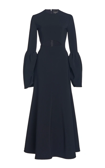 Shop A.w.a.k.e. Women's Cutout Crepe Maxi Dress In Black