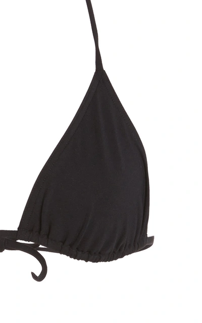 Eres Mouna Black Bikini Top With Triangular Cup And Rear Tie Closure In Tech Fabric Stretch Woman In Black