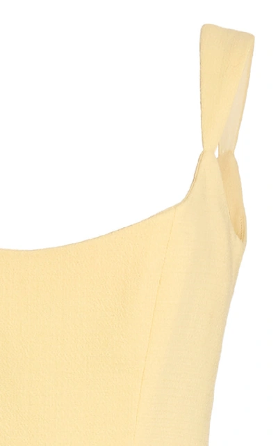 Shop Markarian Pallas Wool Midi Dress In Yellow