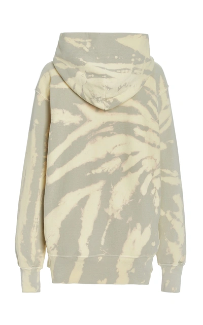 Shop Les Tien Women's Exclusive Cropped Tie-dyed Cotton Hoodie In Blue