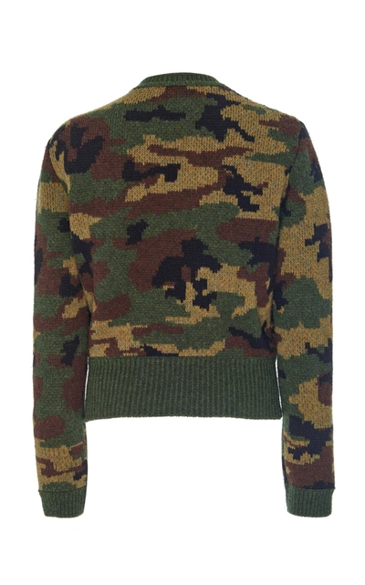 Shop Miu Miu Camouflage Sweater In Print