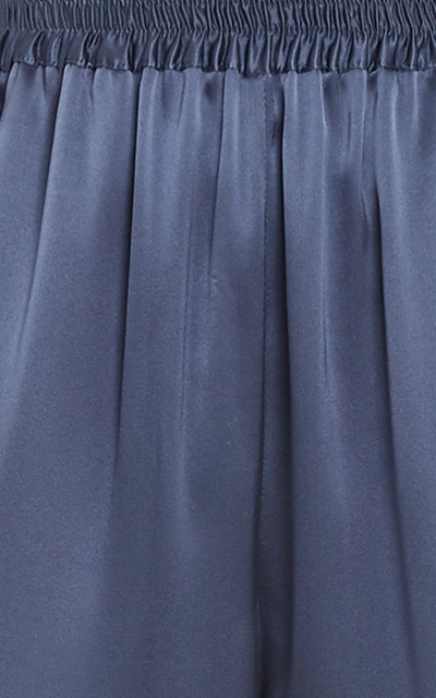 Shop Sablyn Women's Penelope Silk-satin Straight-leg Pants In Blue