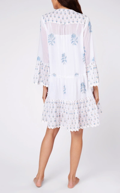 Shop Juliet Dunn Women's Floral-print Cotton Mini Dress In Multi,white